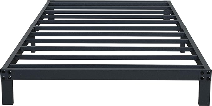 7 Inch Twin Bed Frames No Box Spring Need, Low Profile Metal Platform Twin Size Bed Frame, Heavy Duty Support Bedframes Twin, Easy Assembly