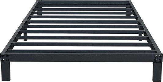 7 Inch Twin Bed Frames No Box Spring Need, Low Profile Metal Platform Twin Size Bed Frame, Heavy Duty Support Bedframes Twin, Easy Assembly