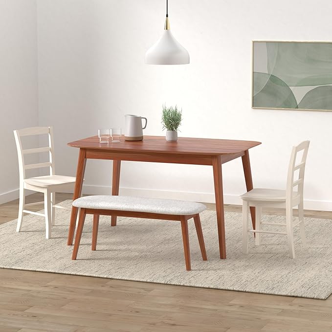 Set of Two Madrid Ladderback Dining Chairs, Unfinished