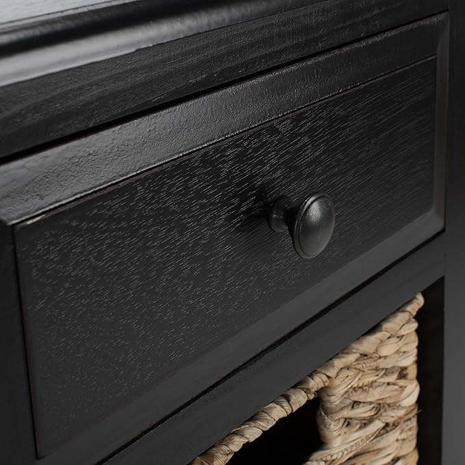SAFAVIEH American Homes Collection Michaela Distressed Black Side Table