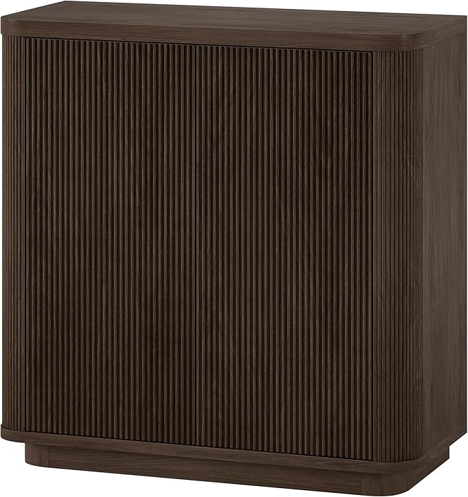 Henn&Hart 32" Wide Rectangular Accent Cabinet in Warm Brown, for Home, Living Room, Bedroom, Entertainment Room, Office
