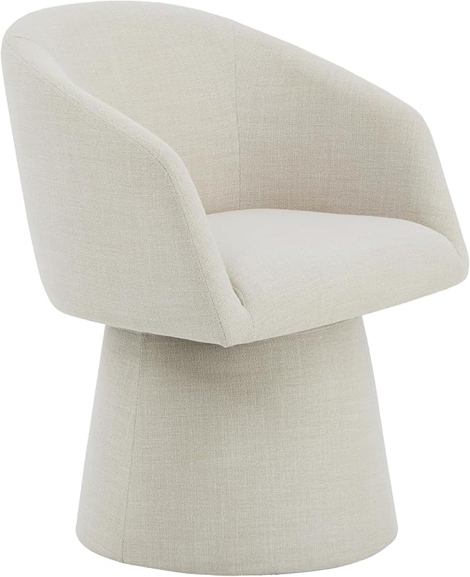 Swivel Dining Chairs Modern Accent Armchair Side Deskchair for Diningroom Vanity Bedroom Livingroom Reading Room,Linen,1 Box