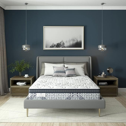 Kingsdown Firm Euro Pillow Top Hybrid King Mattress Cooling Gel Memory Foam Layer Multi-Layered Motion Isolation Cool Sleep Quilted Top Luxury Mattresses, 15-inch, Passions Engleson