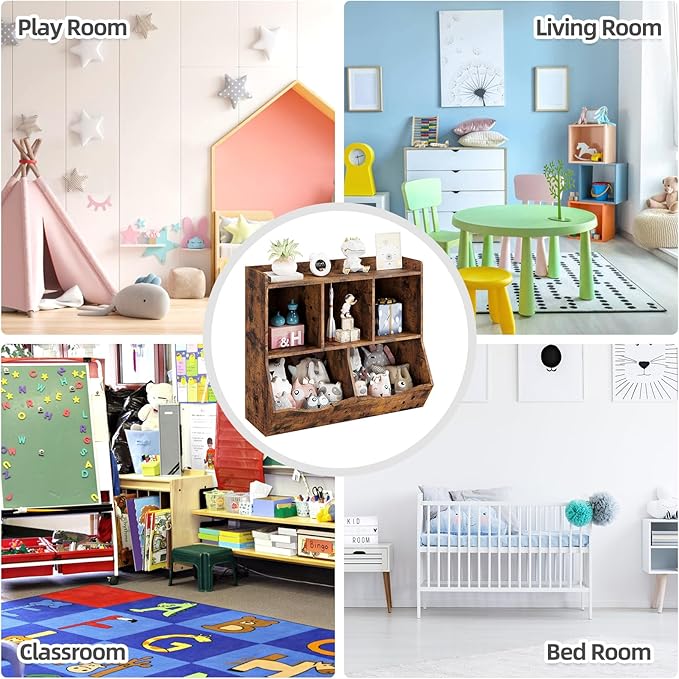 IDEALHOUSE Toy Bookshelf and Bookcase, Multi Shelf with Cubby Organizer Cabinet for Storage Books and Toys, for Bedroom, Playroom, Hallway