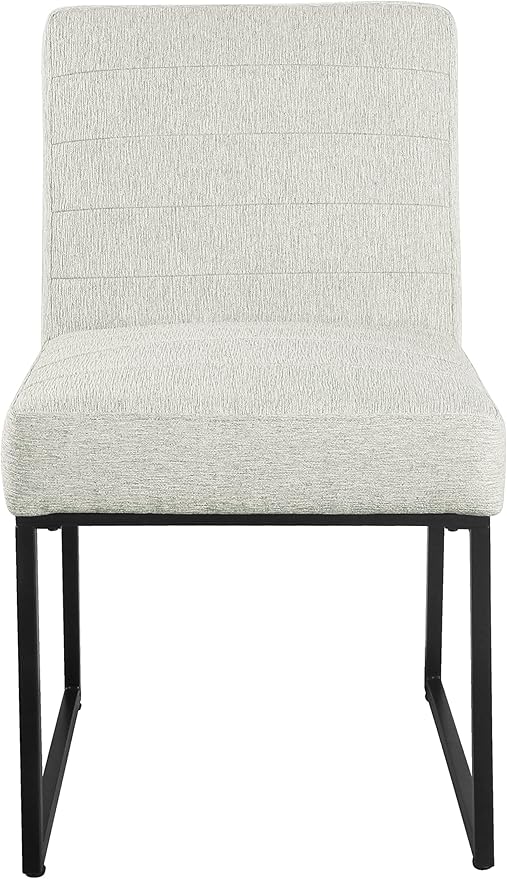 HomePop Channeled Metal Dining Chair - Sustainable Gray Woven (Single Pack)
