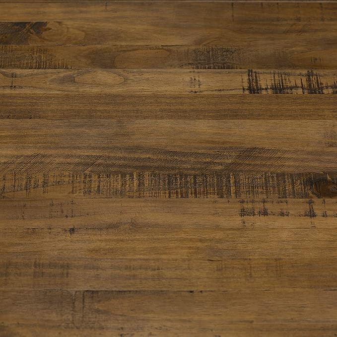Walker Edison Durango Distressed Solid Wood Dining Table, 72 Inch, Rustic Oak