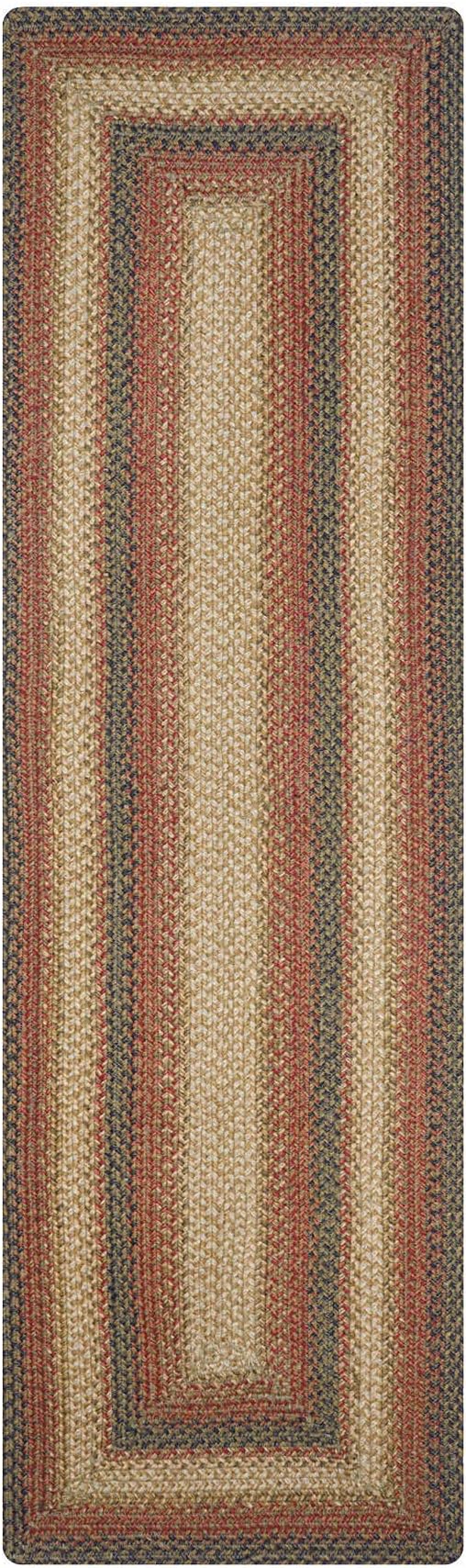 Russet Multi Color Jute Braided Rug Runner, 22x72 Rectangle - Warm Country Decor, Perfect for Laundry Rooms, Kitchens and Entryways - Reversible and Easy to Clean