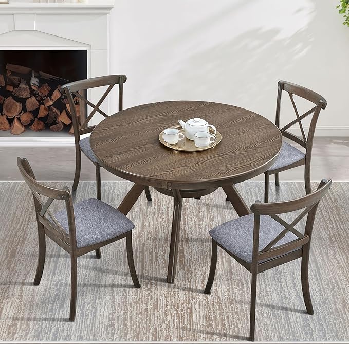 Wooden Dining Chairs Set of 2, Kitchen Chairs Upholstered Dining Chair, Farmhouse Dining Chairs for Dining Table, Max Load 300 Lbs,Oak