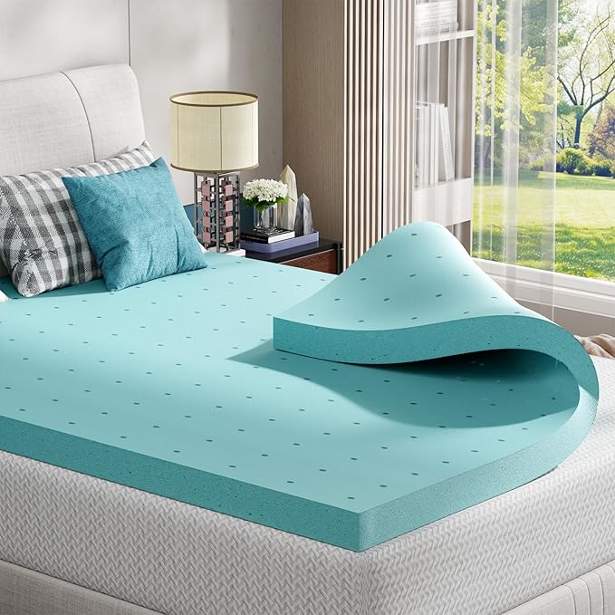 FDW | 6" Queen Mattress + 3" Cooling Mattress Topper | Gel Memory Foam | Medium Firm Feel | White | with Washable Cover for Cool Sleep and Pressure Relief | Bed in a Box, CertiPUR-US Certified