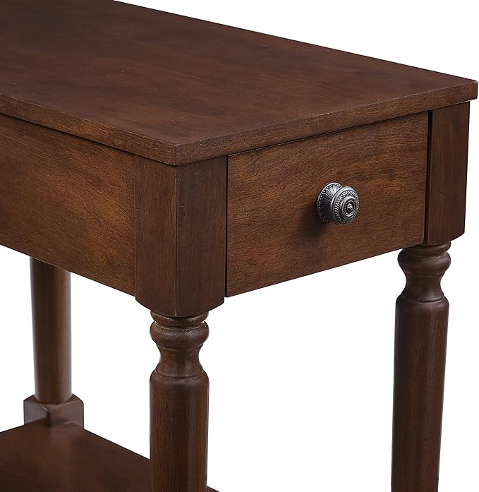 Ball & Cast Wood End Tables, 13" W, Dark Brown-Open