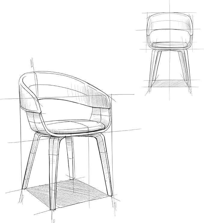 SIMPLIHOME Lowell Dining Chairs - Upholstered Walnut Finish Bentwood Frame and Linen-Style Fabric Kitchen Chair in Charcoal Grey, Modern Dining Room Seating with Curved Back and Padded Seat
