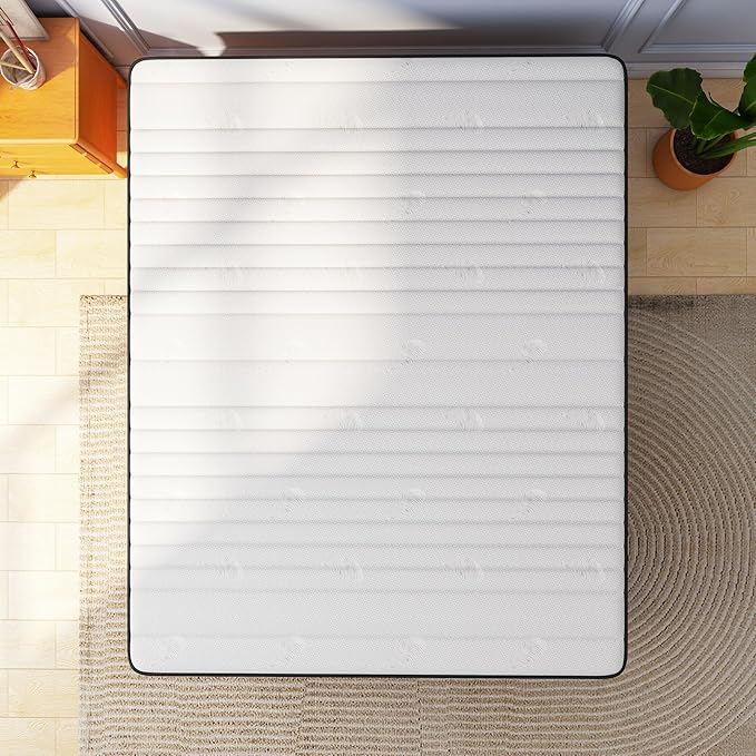 14 Inch King Hybrid Mattress – Firm Memory Foam & Pocket Spring Bed in a Box, Cooling Gel, CertiPUR-US Certified