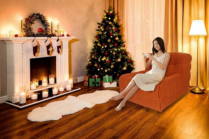 Bean Bag Chair - Memory Foam Bean Bag Chair for Adults, Comfy High-Resilience Single Sofa, Small Space Floor Chair, Chaise Lounge for Living Room, Bedroom (Orange, Square)