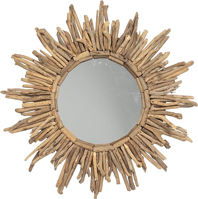 Creative Co-Op Driftwood Sunburst Mirror