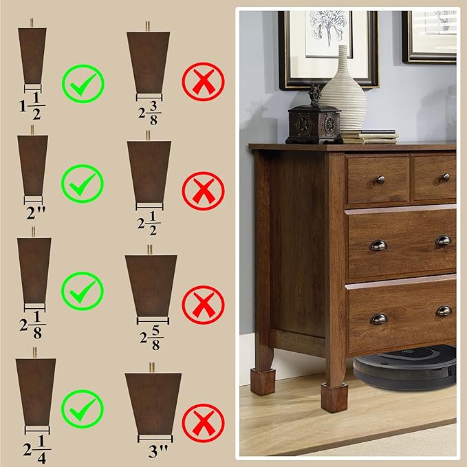 Sopicoz 3 inch Furniture Risers Square Bed Risers Set of 4, Heavy Duty Wood Bed Lifters Bed Frame Risers Blocks for Sofa, Chair, Cabinet, Table