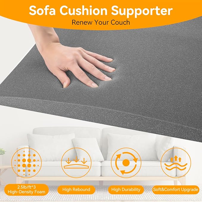 Couch Supports for Sagging Cushions Couch Supporter for Under The Cushions High Density Foam 24 “X 20” Furniture Seat Sagging Repair Set of 2