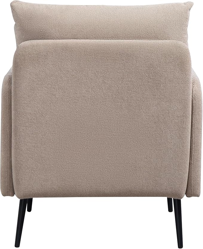 Ball & Cast Accent Chair with Metal Black Legs,Comfy Chenille Club Fabric Armchair,Single Sofa Chair for Living Room Bedroom,Dining Accent for Bedroom,Office,Coffee