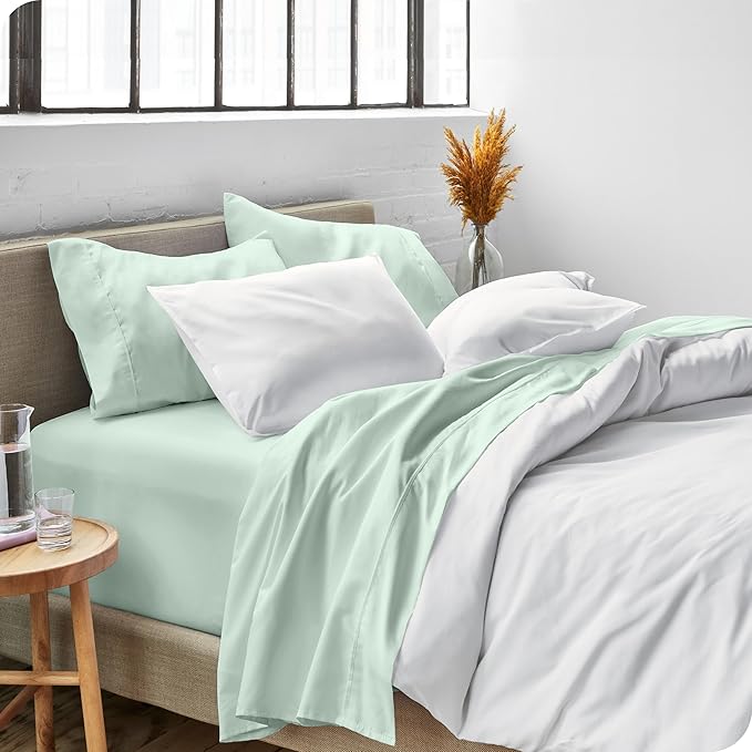 Bare Home Twin XL Sheet Set - College Dorm Size - Luxury 1800 Ultra-Soft Microfiber Twin Extra Long Bed Sheets - Deep Pockets - Easy Fit - Extra Soft - 3 Piece Set - Bed Sheets (Twin XL, Spring Mint)