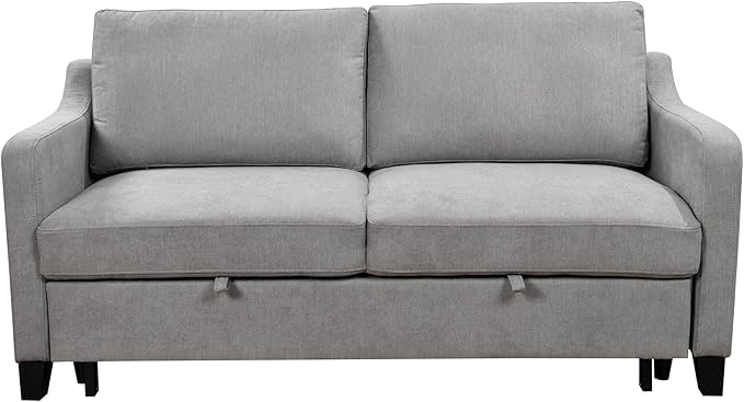 ERYE Modern 3-in-1 Sofa Loveseat Convertible Sleeper Sofabed, Queen Size Upholstered Love Seat Sofa Soft Cushion Daybed with Pull Out Sleeper Couch Bed for Living Room Home Apartment RV