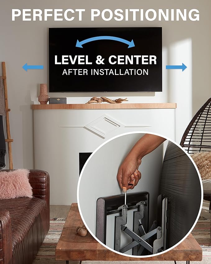 SANUS Tilting TV Wall Mount for 42" to 90" TVs - Universal Wall Mount TV Bracket w/ Low Profile & 12 degree Tilt - DIY Install w/ Included Hardware