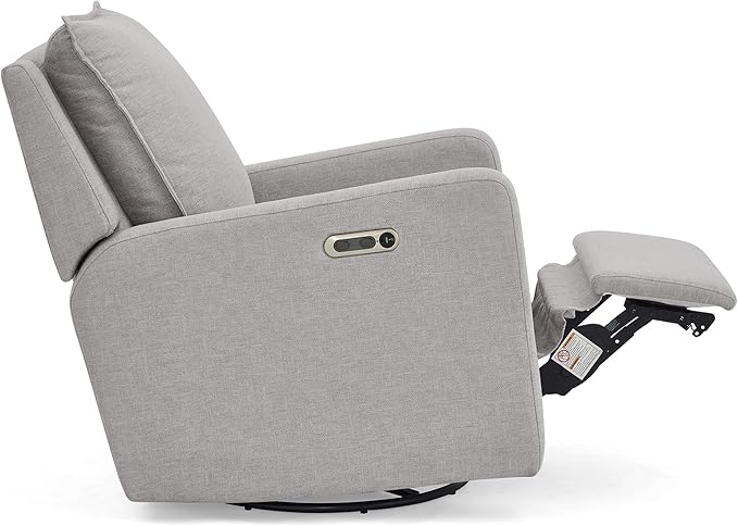 Delta Children babyGap Harlowe Power Recliner with USB-A & Charging Port Greenguard Gold Certified – Stain-Resistant Performance Fabric is Oeko-TEX Standard 100 Certified, Ash