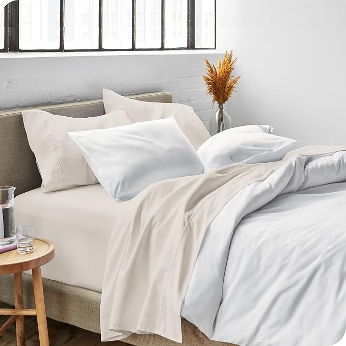 Bare Home Full Sheet Set - Luxury 1800 Ultra-Soft Microfiber Full Bed Sheets - Double Brushed - Deep Pockets - Easy Fit - 4 Piece Set - Bedding Sheets & Pillowcases (Full, Wheat)