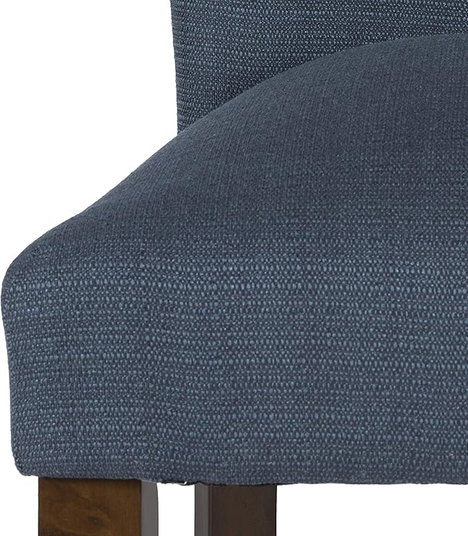 HomePop Parsons Classic Upholstered Accent Dining Chair, Single Pack, Dark Blue