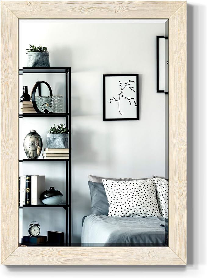 Wexford Home Barnwood Wood Full Length Mirror - Distressed White (AR1-L01)