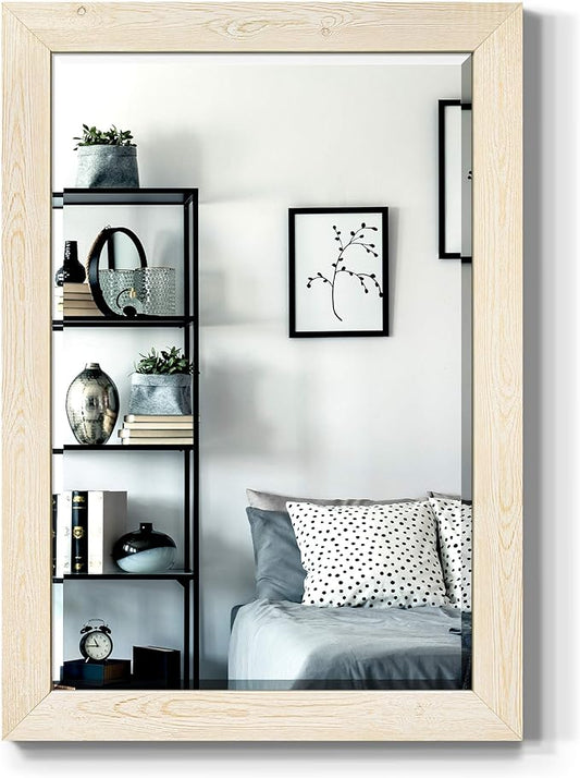 Wexford Home Barnwood Wood Full Length Mirror - Distressed White (AR1-L01)
