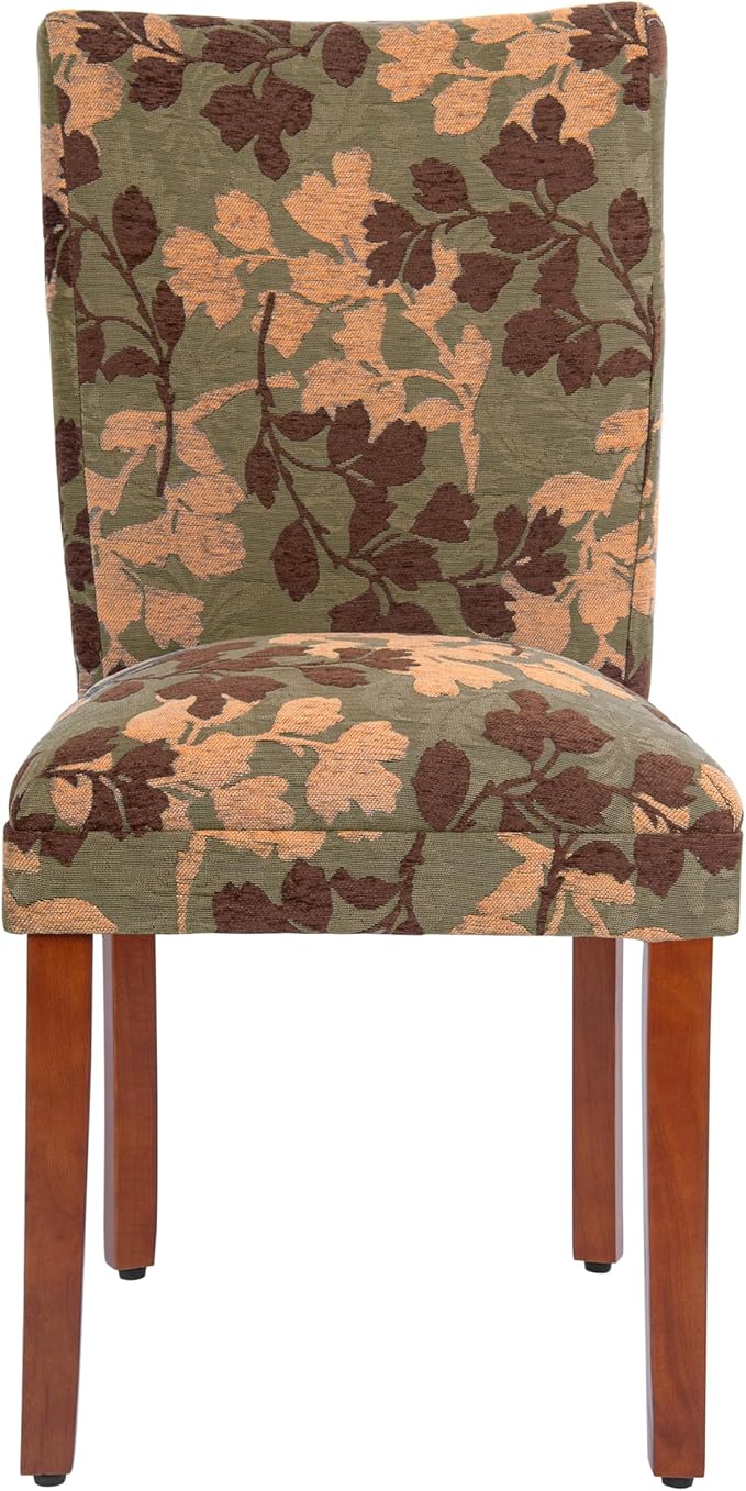 Homepop Home Decor | K1136-F975 | Classic Upholstered Parsons Dining Chair | Single Accent Dining Chair, Brown Woven