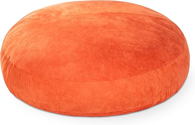 Jaxx 6 Foot Cocoon - 2-in-1 Convertible Bean Bag Bed & Large Bean Bag Chair for Adults, Mandarin