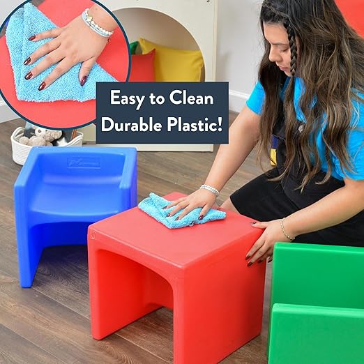 Children's Factory Cube Chair, Yellow, CF910-010, Flexible Seating Classroom Furniture for Kids Playroom, Daycare or Preschool, Toddler Reading Chair