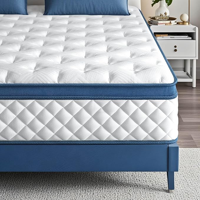 Full Size Mattress, 12 Inch Medium Firm Hybrid Full Bed Mattresses, Memory Foam Mattress in a Box for Pressure Relief, Individual Pocket Spring-Motion Isolation with Edge Support, CertiPUR-US