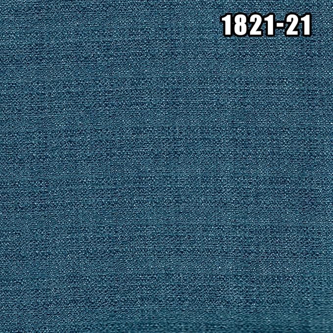 East West Furniture V777VE721-7 7 Piece Dining Room Table Set Consist of a Rectangle Dining Table with V-Legs and 6 Blue Color Linen Fabric Upholstered Chairs, 40x72 Inch, Multi-Color