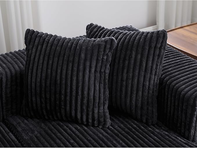 Free Combination Cloud Boneless Modular Sectional Sofa with Chaise Lounge,Modern Minimalist Upholstered Couches, Oversized U Shaped Lounge Sofa Couch w/ 8 Pillows