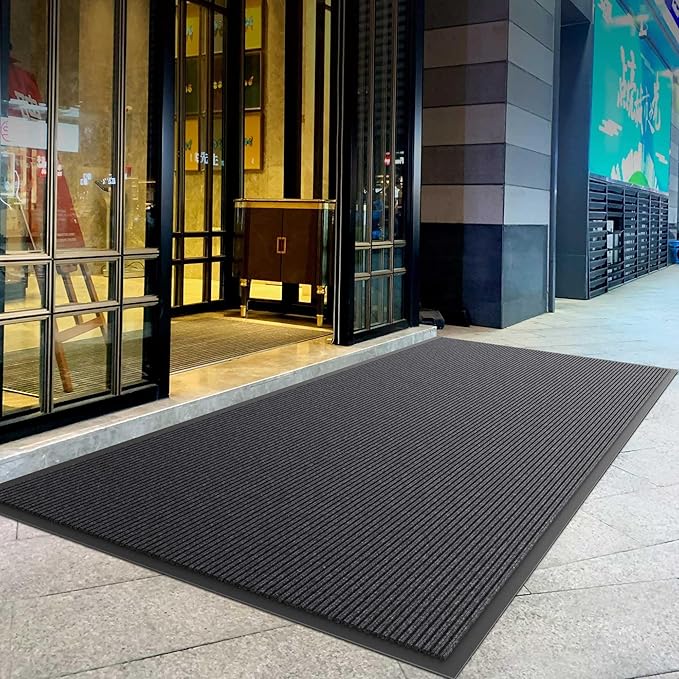 Amyracel Front Door Mat Indoor Outdoor Entrance, 48'' x 96'' All-Season Waterproof Heavy Duty Doormat for Outside Entry, Stain and Fade Resistant, Low Profile, Easy Clean Patio Entryway Mat
