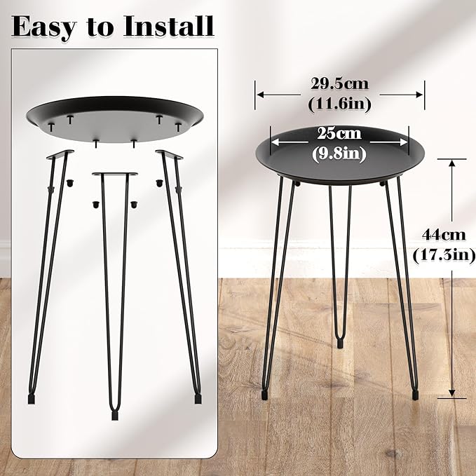 SUEH DESIGN Plant Stand Indoor, Metal Plant Stand Round Plant Table Heavy Duty Plant Stool Tall Flower Pot for Indoor Outdoor Home Decor, 1 Pack Tall