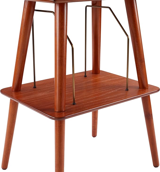 Crosley Manchester Record Player Stand, Media Console with Vinyl Storage, Modern Home Organizer, Paprika