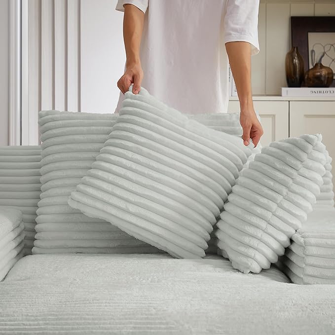 Oversized Chaise Daybed Lounge Sleeper Chair Sofa Full Foam Cloud Chaise Sofabed for Living Room,Luxury Plush Corduroy Upholstered Sleeper Couch Extra Wide Chair Bed W/3 Pillows for Home/Apartment