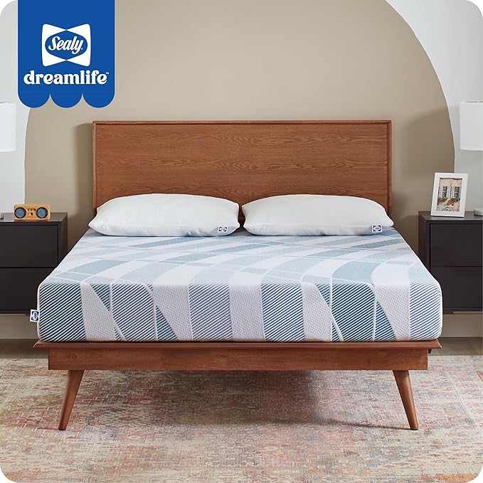 Sealy Dreamlife 8” Foam Mattress-in-a-Box, Full, SealyComfort Gel Memory Foam, Surface-Guard Technology, Breathable Comfort