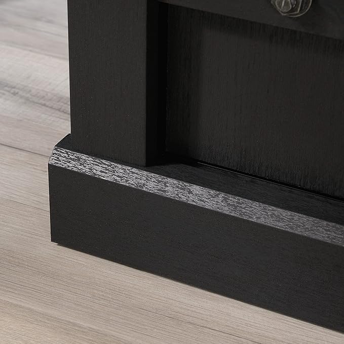 Sauder Misc Entertainment Farmhouse TV Stand, for TVs up to 70", Raven Oak Finish