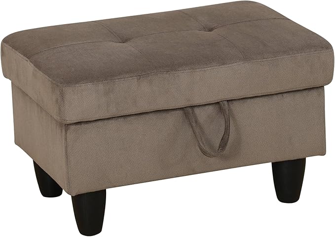 NicBex Sectional Couch 3 Pieces Sofa Set with Right Chaise Pineapple Velvet L Shaped Cloud Couch for Living Room Furniture Sets with Storage Ottoman, Modular Sofa for Living Room & Apartment, Walnut