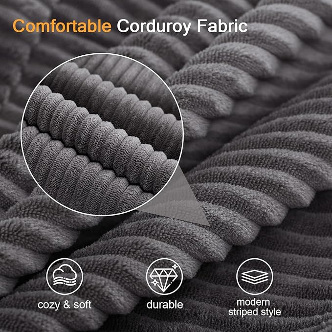 MeMoreCool Boneless Folding Sofa Bed Queen, Corduroy Convertible Sleeper Chair, Foldable Foam Mattress Chair, Comfy Fold‑Out Futon Couch Bed, Large Floor Sofa Couch for Living Room Guest