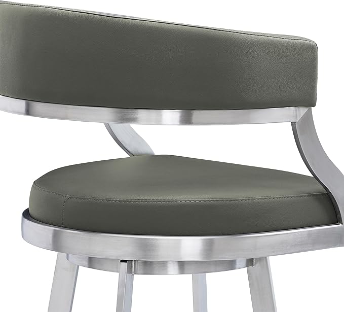Saturn Bar Stool, 26" Counter Height, Gray