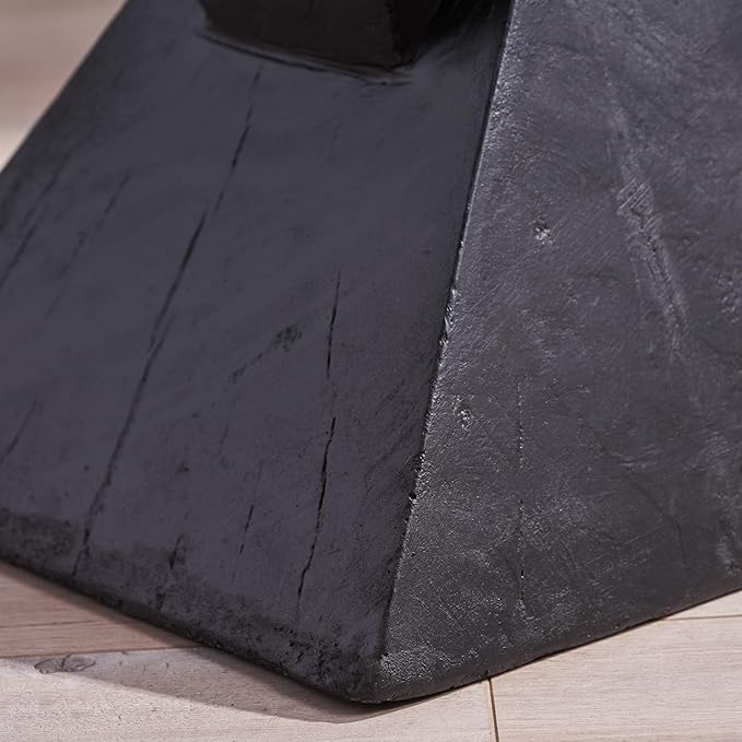 Christopher Knight Home Jerod Light-Weight Concrete Accent Table, Black