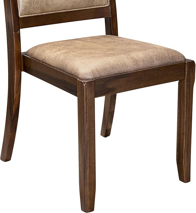 X12X2-008-28 - 13-Pc Dining Room Table Set includes an Extendable Rectangle Kitchen Table and 12 Stackable Polyester Fabric Dining Chairs, 39x120 Inch, Antique Walnut