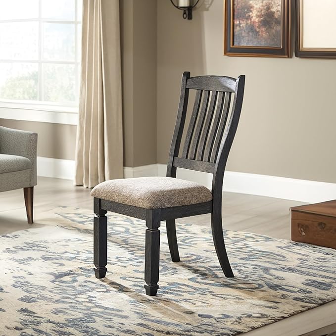 Signature Design by Ashley Tyler Creek 20" Dining Room Upholstered Chair, 2 Count, Antique Black