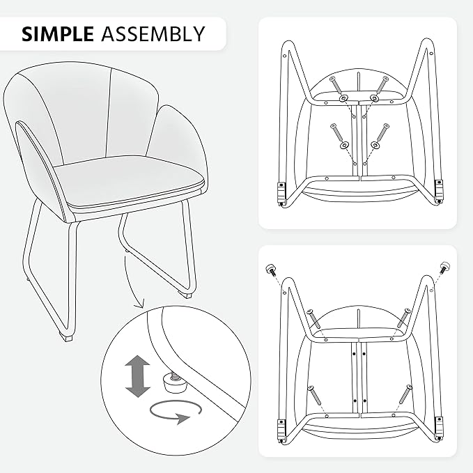 Yaheetech Flower Shape Velvet Armchair, Modern Side Chair Vanity Chair with Golden Metal Legs for Living Room/Dressing Room/Bedroom/Home Office/Kitchen, Dark Gray