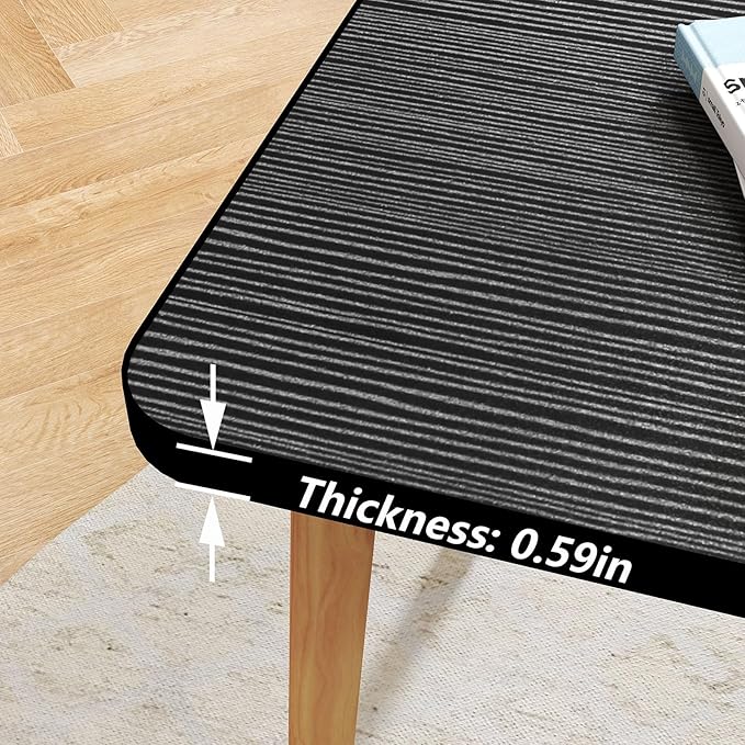 Simple End Table,Modern Side Table with 4 Solid Wood Sturdy Legs for Living Room,Nightstand Bedside Table for Bedroom Balcony (Black)