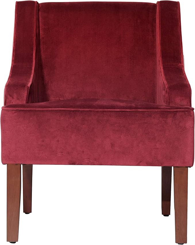 HomePop Swoop Arm Living-Room-Chairs, Dark Tan Velvet